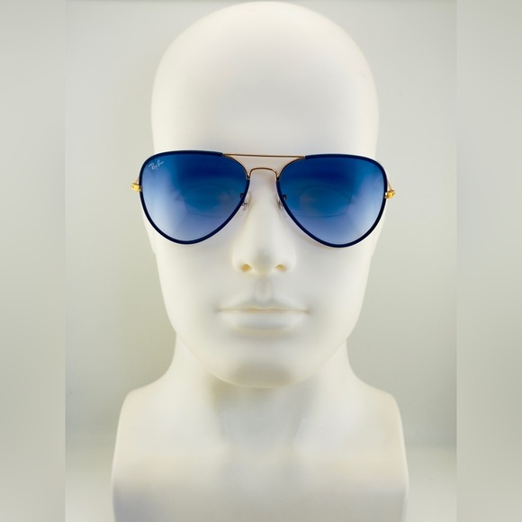 Ray-Ban Aviator Full Color Legend Sunglasses RB3025JM Light Blue Lens Gold Frame main image 15